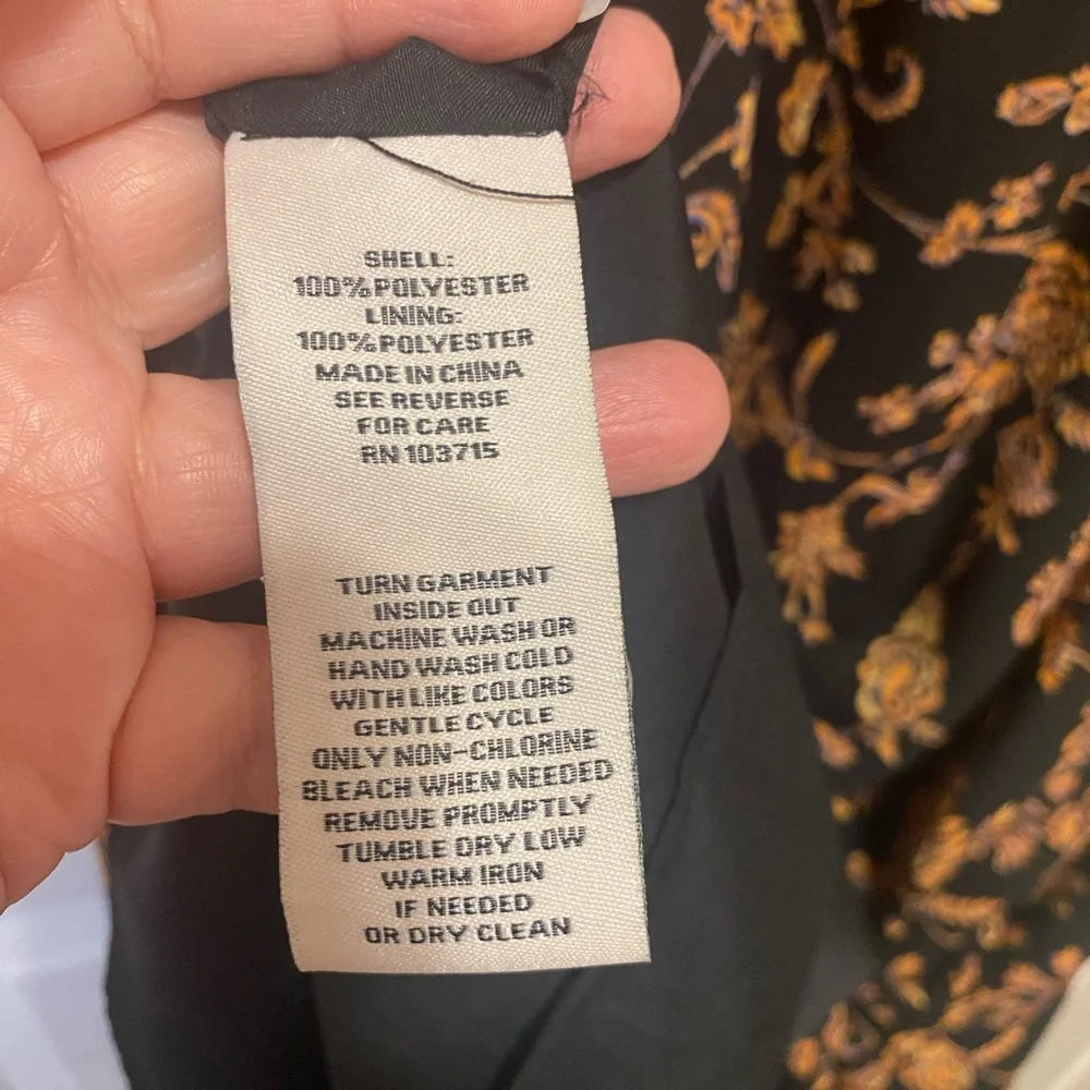 Nanette Lepore Black and Brown Floral Dress